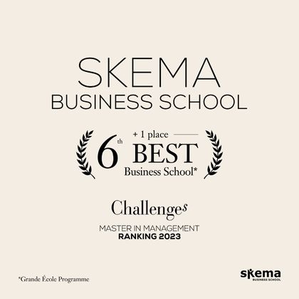 Classificação das escolas de negócios de 2023 da revista Challenges: SKEMA no Top 6 Classificação das escolas de negócios de 2023 da revista Challenges: SKEMA no Top 6